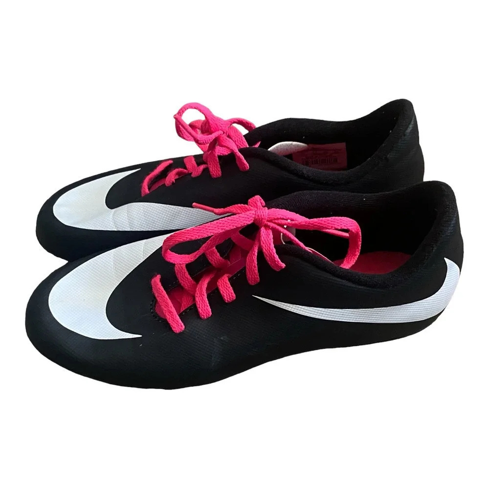 Nike Girls Pink Baseball Soccer Cleats Size US 4Youth Lace-Up Sneaker Pre-owned - Picture 6 of 9